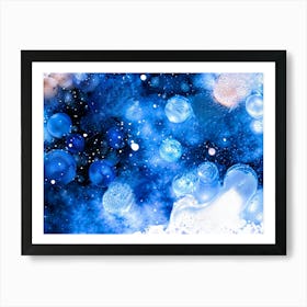 Blue Bubbles Art Print