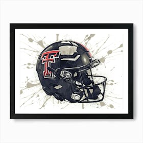 Texas Tech Red Raiders NCAA Helmet Poster Art Print