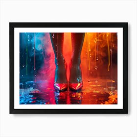 Girl In High Heels Art Print