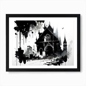 Black And White Painting 13 Art Print