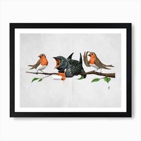 Cock Robin (Wordless) Art Print