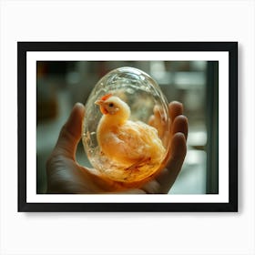 Transparent Egg With Chicken Art Print