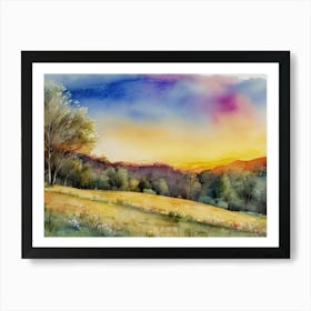 Watercolor Painting Art Print