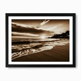 Sunset At The Beach 597 Art Print