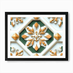 3d Tile Pattern Art Print