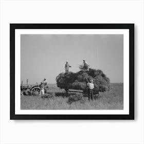 Harvesting Rice, Crowley, Louisiana By Russell Lee Art Print