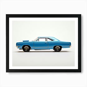 Toy Car 71 Plymouth Road Runner Blue Art Print