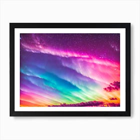 Rainbow Candy Clouds 1 Art Print