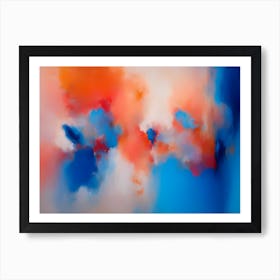 Abstract Painting Aqua Citrus III Art Print