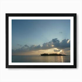 Sunset Over Island, Maldives | Seascape Photography Art Print Art Print