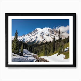 Mt. Rainier - Washington State Art Print