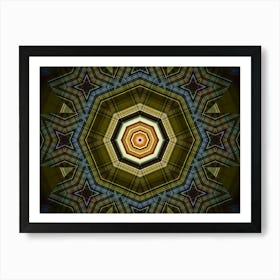 Abstraction A Green Umbrella Art Print