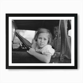 Untitled Photo, Possibly Related To Child Of Farmer Sitting In Automobile Waiting For Father To Come Out Of General Art Print