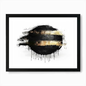 Black And Gold 76 Art Print