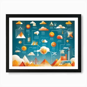 An Array Of Geometric Styles Forming An Abstract Interface Encapsulating The Elements Of Weather T (7) Art Print