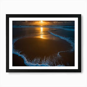 Sunset At The Beach 7 Art Print