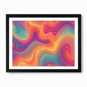 Abstract Digital Art With Swirling, Flowing Patterns In Bright, Vibrant Colors 1 Art Print