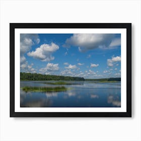 Lake With Clouds Art Print