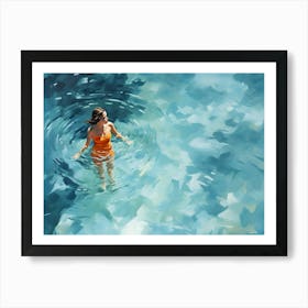 Woman In The Water 1 Art Print