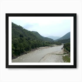 River By Binod Dawadi Art Print