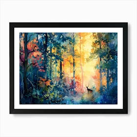 Deer In The Forest 1 Art Print