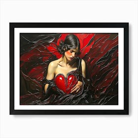 Heart Of Black Art Print