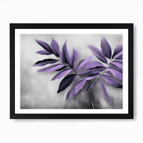 Purple Leaves, Home and Office decor, 1280 Art Print