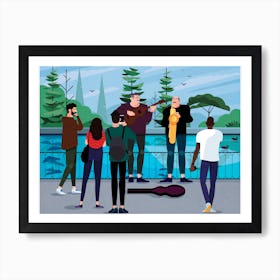 Buskers Art Print