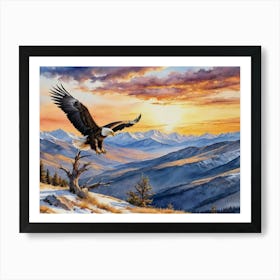 Guardian of the Wild Bald Eagle Art Print