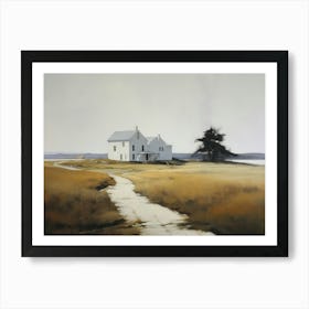 Vintage Farmhouse Painting Art Print