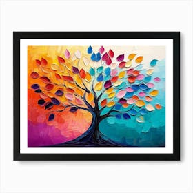 Elegant Colorful Tree of Life Art Print