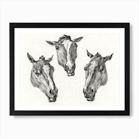 Three Horse Heads, Jean Bernard Art Print