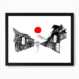 Geisha In The City Art Print