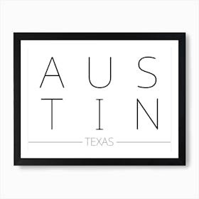 Austin Texas Typography City Country Word Art Print