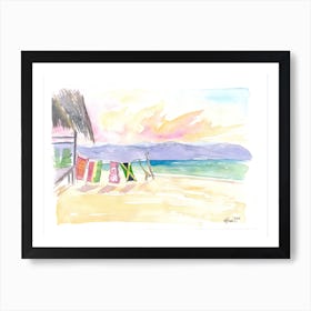 Caribbean Beach In Jamaica Art Print