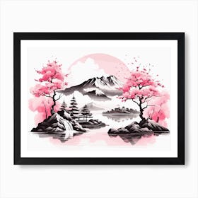 Leonardo Diffusion Xl T Shirt Design Japanese Style Mountain I 1 (1) (1) Art Print