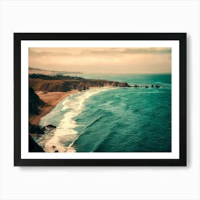 California Sea Ocean Pacific Waves Art Print