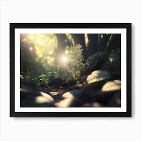 Dappled Sunlight In The Thicket Art Print