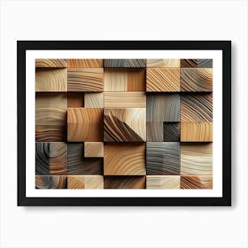 Abstract Wood Wall Art Art Print