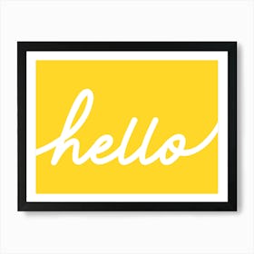 Hello Sunshine Yellow Art Print