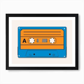 Blue Cassette Art Print