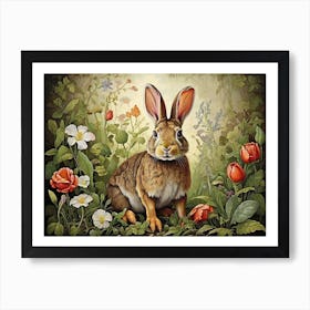 Rabbit In The Garden 2 Art Print