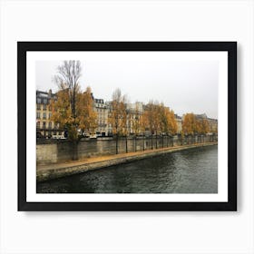 Paris and the Seine in Autumn Art Print