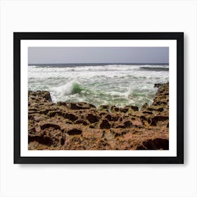 Rocky Beach At Dusk. Beautiful natural landscape. Art Print