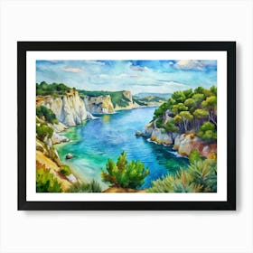 Van Gogh Calanques National Park France (1) Art Print