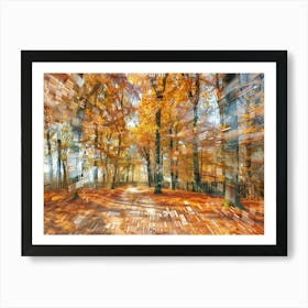 Abstract Autumn Forest Art Print