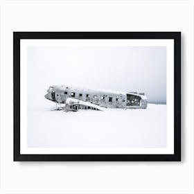 Plane Wreck In Winter Art Print