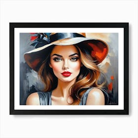 Woman in a Hat 3 Art Print