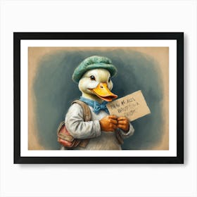 I'M A Duck Art Print