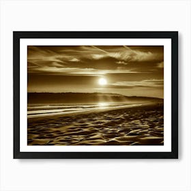 Sunset On The Beach 996 Art Print